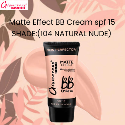 Glamorous Face Matte Effect BB Cream spf 15 (Shade:104 Natural Nude)