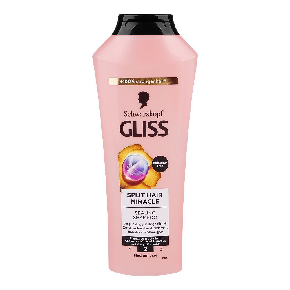 Schwarzkopf Gliss Split Hair Miracle Sealing Shampoo 400ml– Medium Care for Repairing Split Ends & Smooth Hair