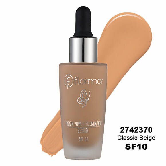 Flormar Fusion Power Foundation Serum (Shade: SF-10 Classic Beige) 30ml