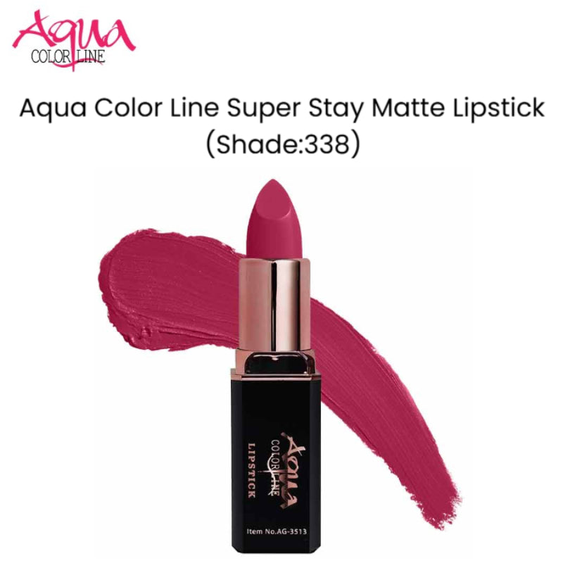 Aqua Color Line Super Stay Matte Lipstick (Shade:338)