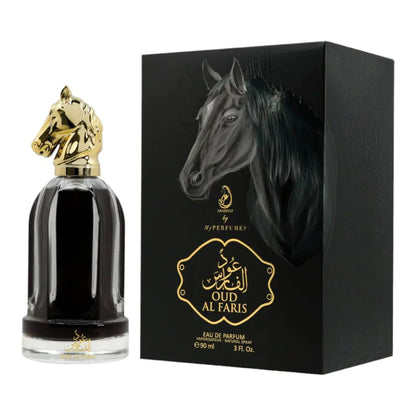 Oud Al Faris Eau de Parfum by Arabiyat EDP 90ml for Men & Women - Long Lasting Luxury Arabic Oud Perfume, Strong Fragrance Sp