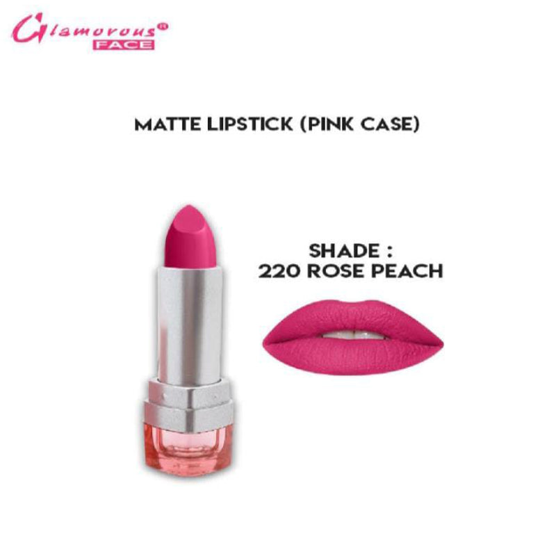 Glamorous Face Matte Lipstick Vitamin E & Aloe Vera Extracts (shade 220) (Rose Peach)
