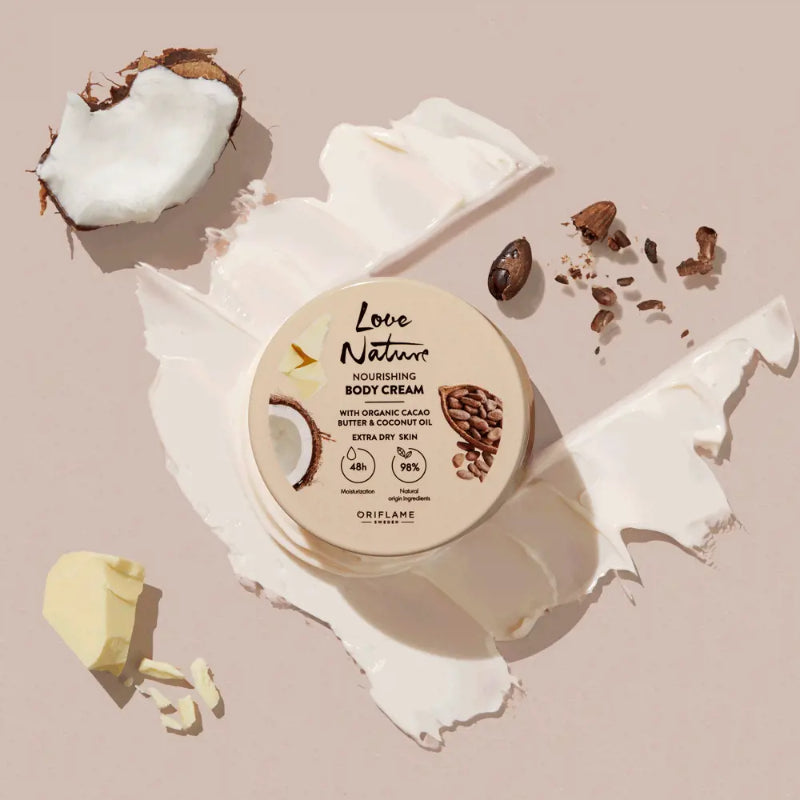 Oriflame Love Nauture Nourishing Body Cream with Organic Cacao Butter & Coconut Oil 200mll