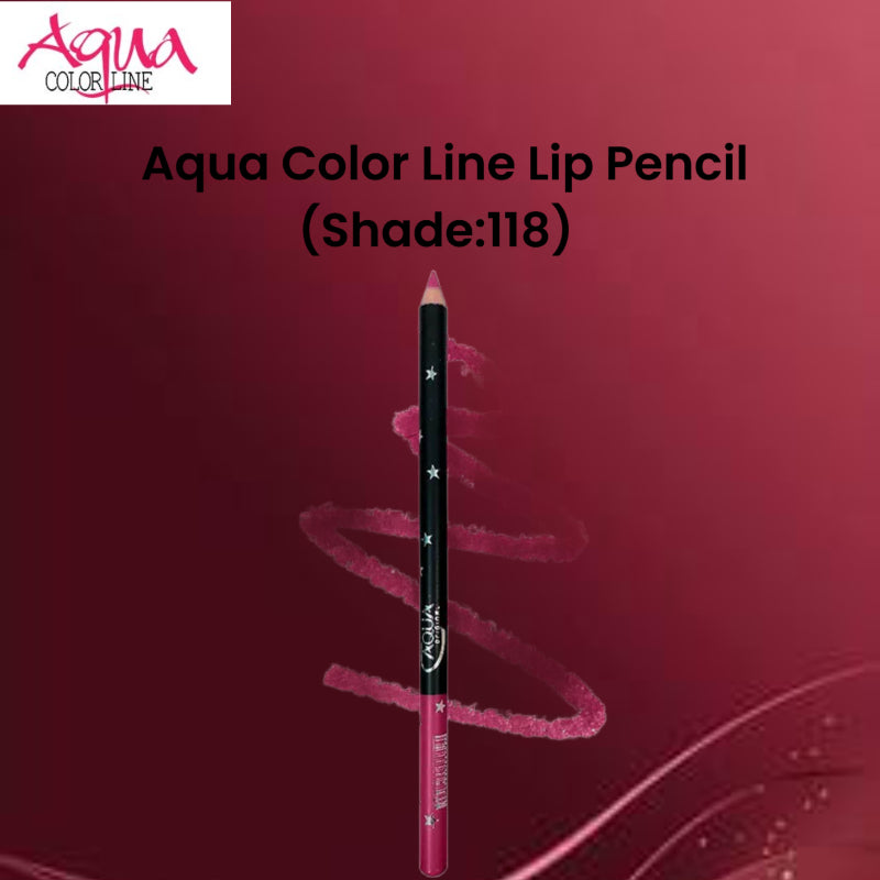 Aqua Color Line Lip Pencil (Shade:118)