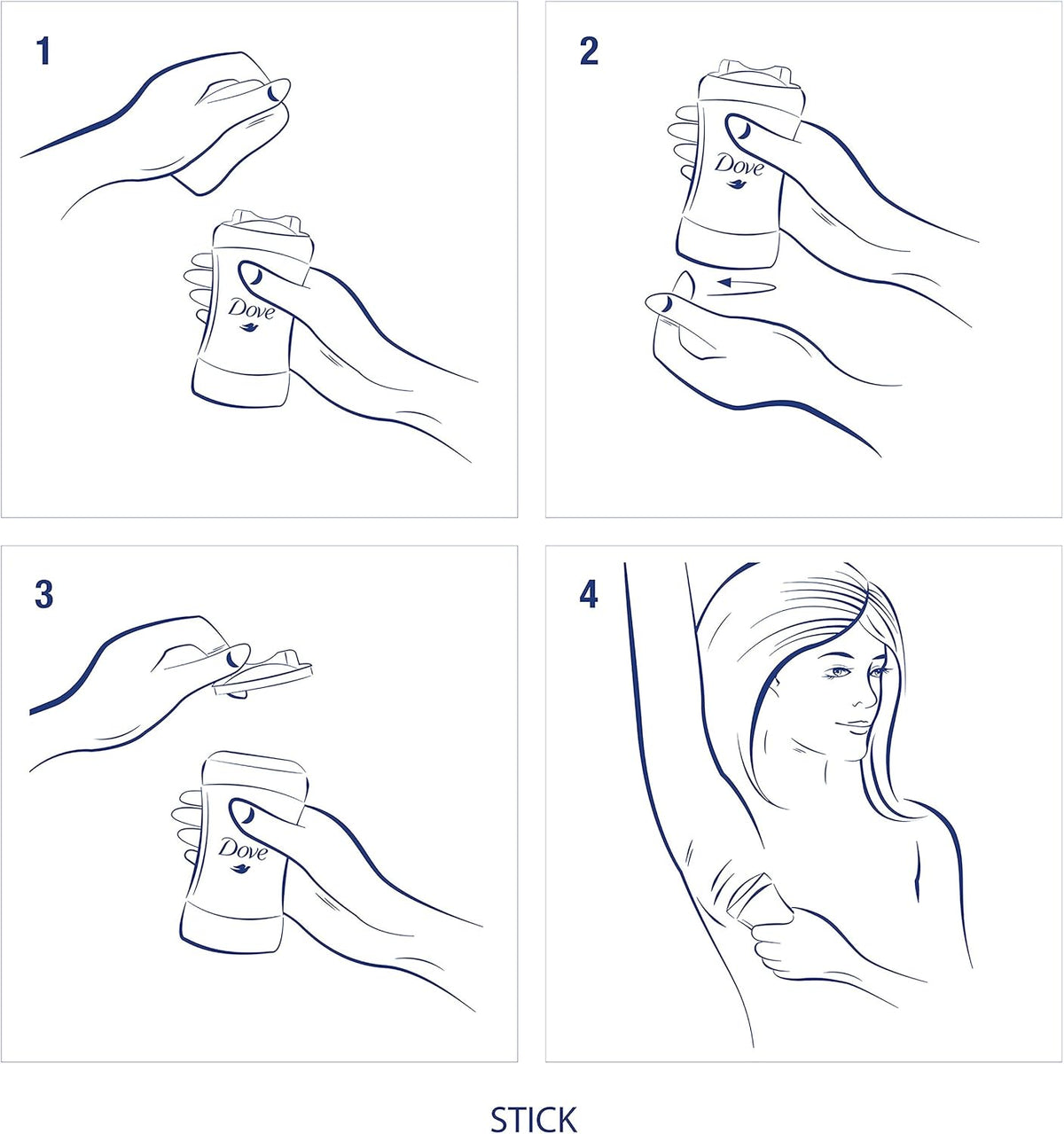 Dove Bloom 24H Invisible Solid Antiperspirant Deodorant Stick 74g