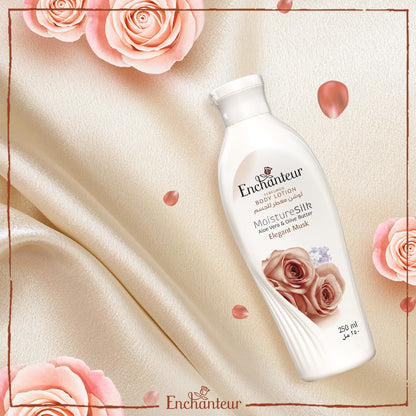 Enchanteur Lotion Perfumed Elegant Musk Satin Smooth Aloevera & Olive Butter 250ml