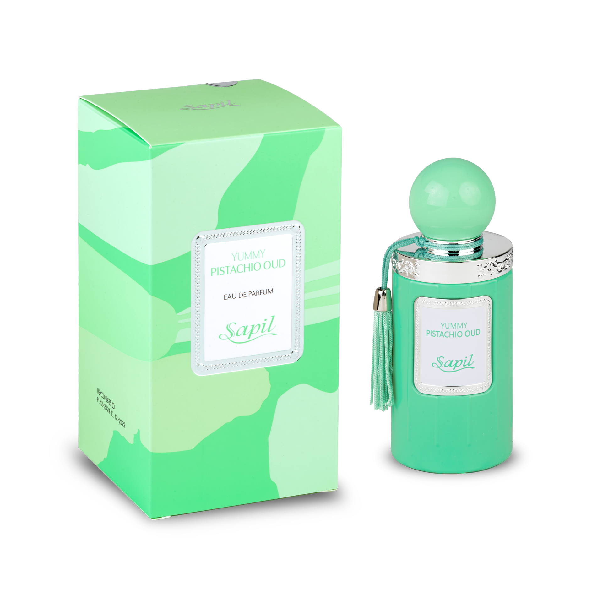 Sapil Yummy Pistachio Oud Eau de Parfum for Men & Women 100ml - Long Lasting Sweet Gourmand Oud Fragrance Perfume with Nutty 