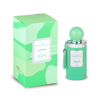 Sapil Yummy Pistachio Oud Eau de Parfum for Men & Women 100ml - Long Lasting Sweet Gourmand Oud Fragrance Perfume with Nutty 