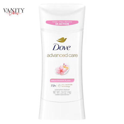 Dove Advanced Care Sakura Blossom & Yuzu Antiperspirant Stick Deodorant 2.6Oz-(74g)