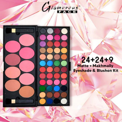 Glamorous Face 24+24+9 Matte, Velvet Eyeshade & Blushon Kit