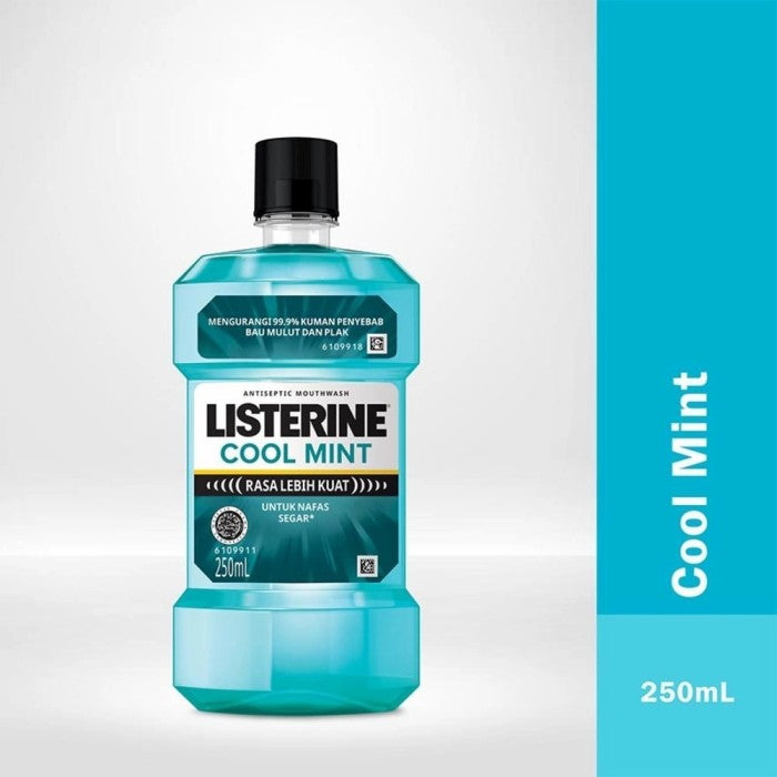 Listerine Cool Mint Antiseptic Mouthwash 250ml Germ Protection & Refreshing Breath