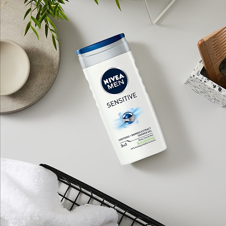 Nivea Men Sensitive Soothing + Bamboo Extract Shower Gel 3in1 250ml
