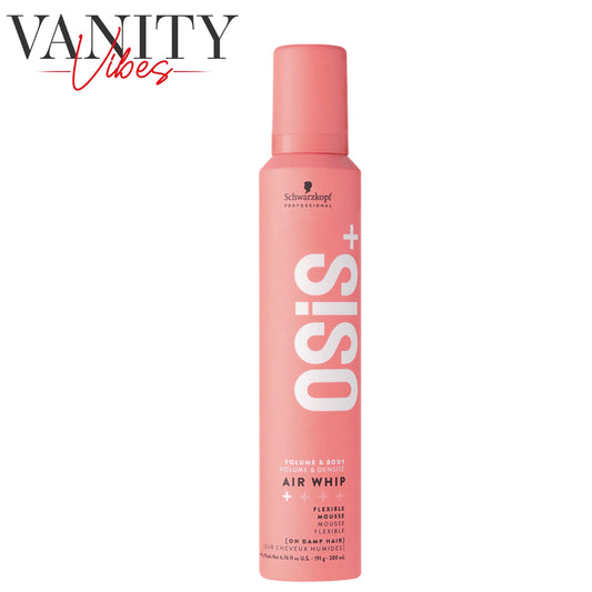 Schwarzkopf Osis+ Volume & Body Air Whip Flexible Mousse 200ml Lightweight Volumizing & Flexible Hold