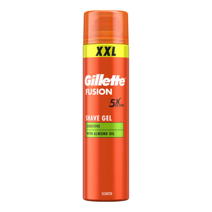 Gillette Fusion Shave Gel Sensitive With Almond Oil XXL 240ml