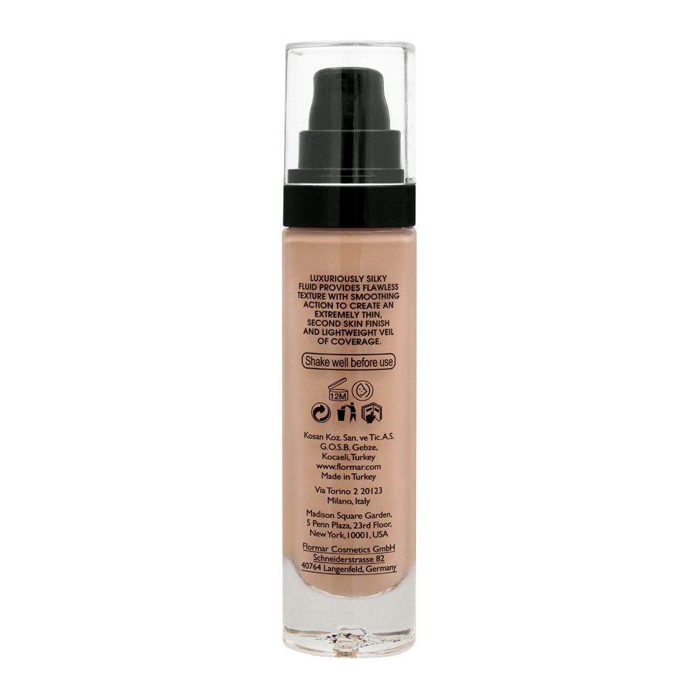 Flormar Invisible Cover HD Foundation SPF 30 (Shade: 100 Medium Beige) 30ml