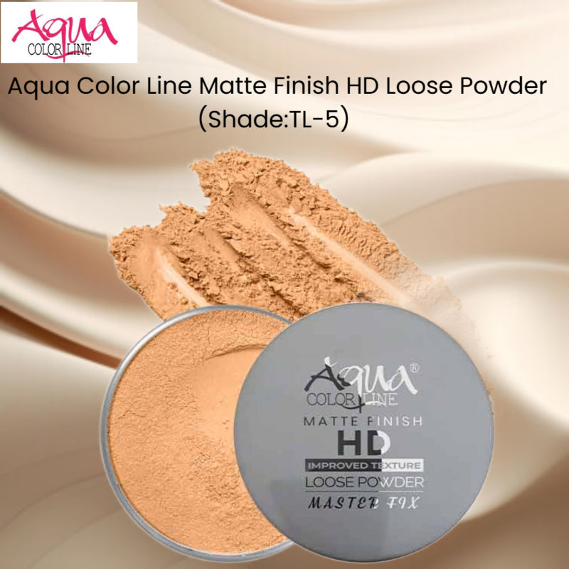 Aqua Color Line Matte Finish HD Loose Powder (Shade:TL-5)