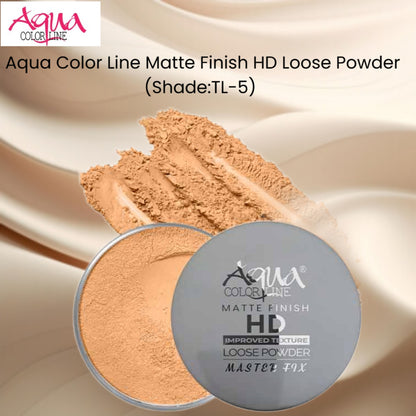 Aqua Color Line Matte Finish HD Loose Powder (Shade:TL-5)