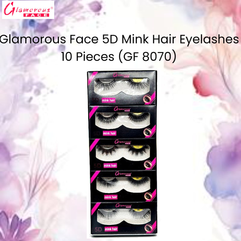 Glamorous Face 8D Mink Hair Eyelashes 10 Pieces (GF 8070)