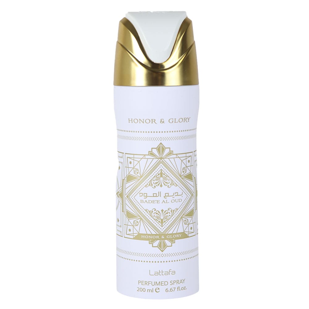 Bade’e Al Oud Honor & Glory Lattafa Deodorant Body Spray 200ml – Long Lasting Oud Fragrance for Men & Women
