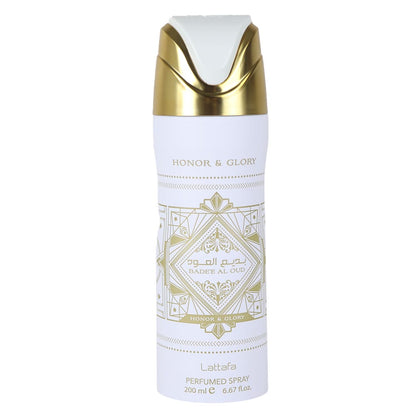 Bade’e Al Oud Honor & Glory Lattafa Deodorant Body Spray 200ml – Long Lasting Oud Fragrance for Men & Women