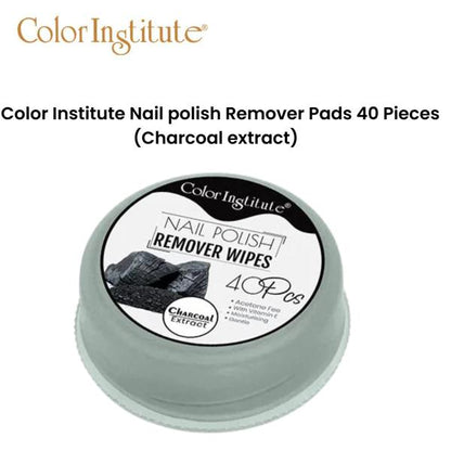 Color Institute Nail polish Remover Pads 40 Pieces (Charcoal extract)
