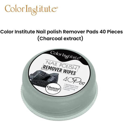 Color Institute Nail polish Remover Pads 40 Pieces (Charcoal extract)