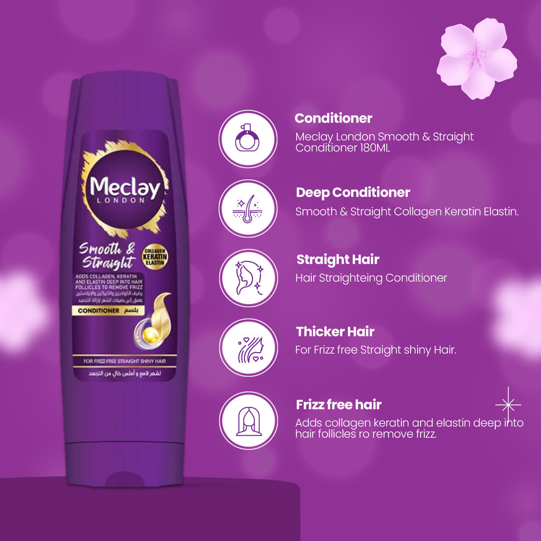Meclay London Smooth & Straight Conditioner 350ml