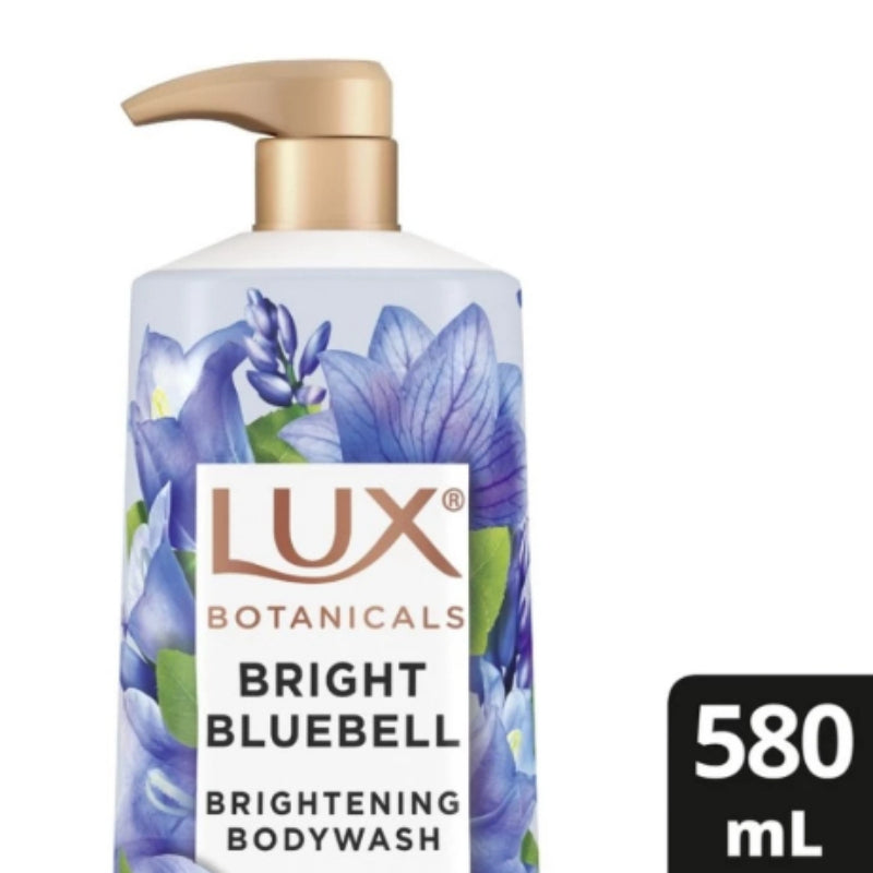 Lux Botanicals Bright Bluebell Brightening Body Wash with Niacinamide 580ml - Gentle Cleansing for Radiant, Even Tone & Glowi