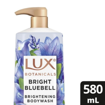 Lux Botanicals Bright Bluebell Brightening Body Wash with Niacinamide 580ml - Gentle Cleansing for Radiant, Even Tone & Glowi