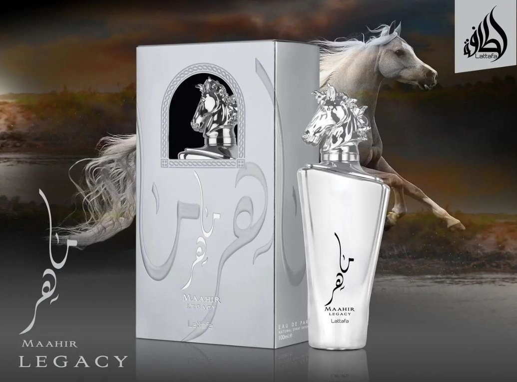 Lattafa Maahir Legacy Silver Eau de Parfum 100ml - Long Lasting Original Arabic Elegant Feminine Fragrance for Women