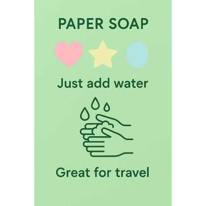 Wink Colorful Paper Craft Fruits Series Strawberry Flavour Travel Soap Strips in Test Tube Jar - Portable Disposable Hand Was
