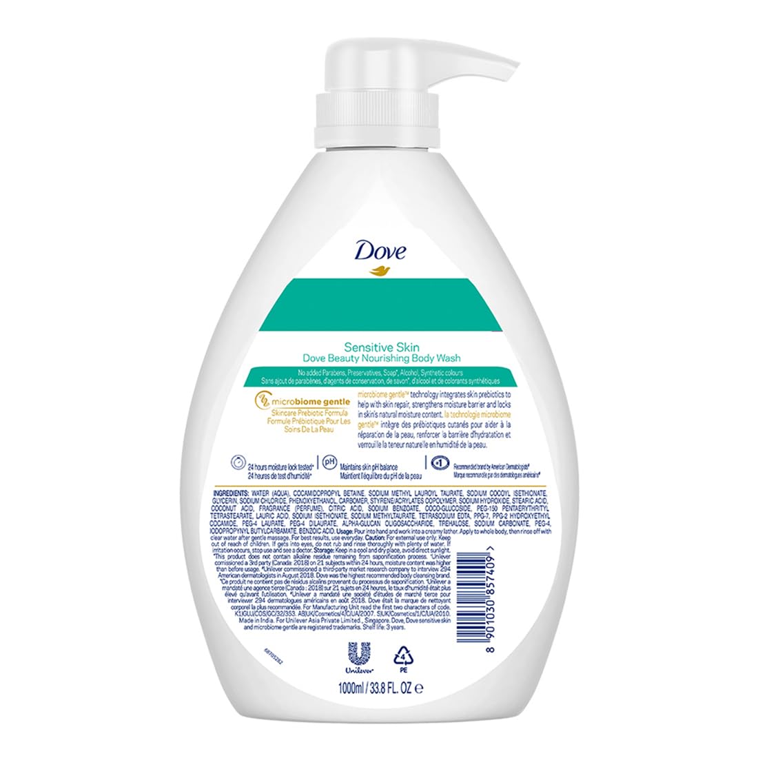 Dove Sensitive Skin Moisturising Body Wash 1000g