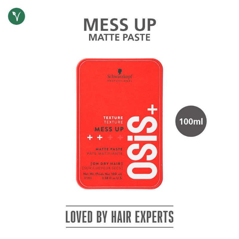 Schwarzkopf Osis+ Texture Mess Up Matte Paste 100ml Matte Finish & Flexible Styling