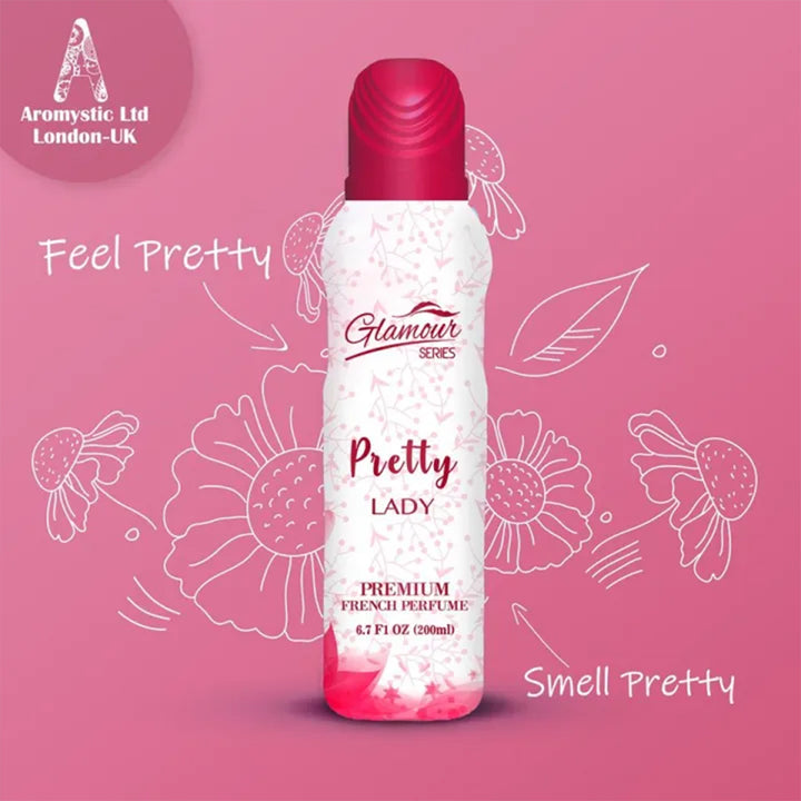 Glamour Series Pretty Lady Premium Perfume 200ml - Long Lasting Luxury Fragrance for Women, Soft & Elegant Scent
