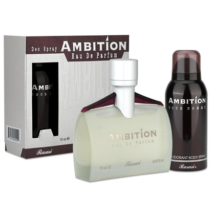 AMBITION EDP MEN 70ml + AMBITION DEO 150ml by RASASI for Men