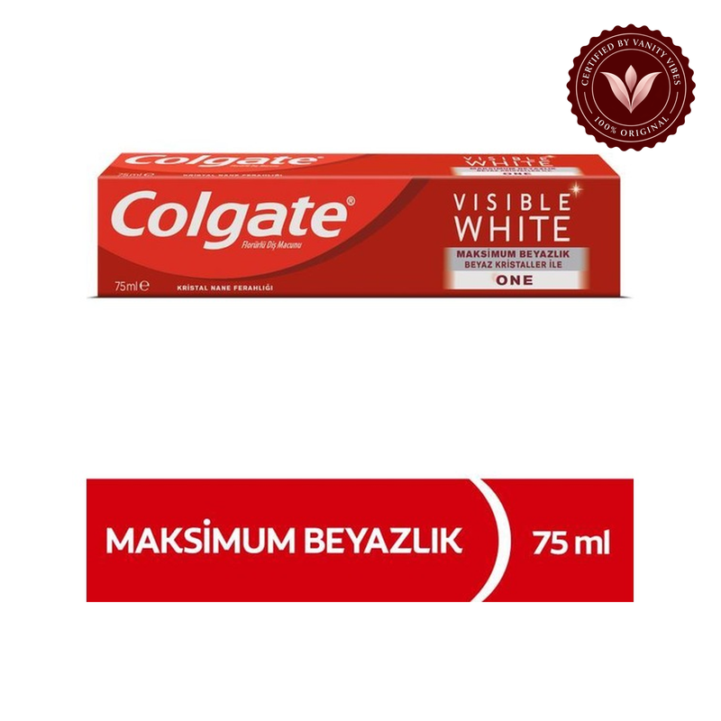 Colgate — Colgate Visible White Toothpaste 75ml Restores Natural Teeth Whiteness & Bright Smile — image 2