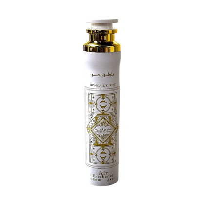 Badee Al Oud Honor & Glory Deodorant Spray 200ml + Badee Al Oud Honor & Glory Air Freshener 300ml by Lattafa (Pack of 2)