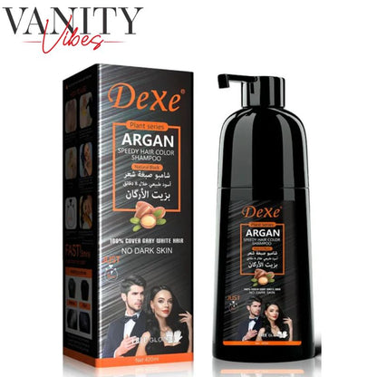 Dexe Hair Color Shampoo with Argan Oil Speedy Natural Black 420 ml Quick Color & Nourishing Care