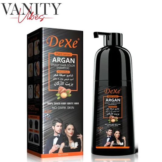 Dexe Hair Color Shampoo with Argan Oil Speedy Natural Black 420 ml Quick Color & Nourishing Care