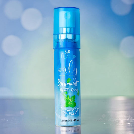 Only Spearmint Mouth Spray Blue 20ml - Instant Fresh Breath Oral Care Spray for Long Lasting Mint Freshness, Odor Control & O