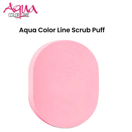 Aqua Color Line Scrub Puff