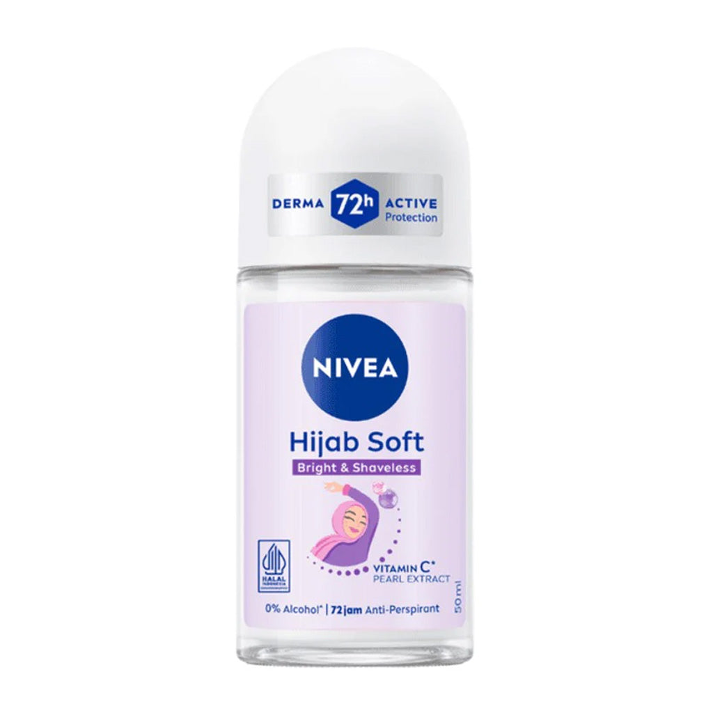 Nivea Hijab Soft Bright & Shaveless Vitamin C Pearl Extract 72H Anti-Perspirant Roll-On 50ml