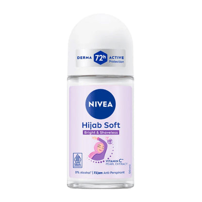 Nivea Hijab Soft Bright & Shaveless Vitamin C Pearl Extract 72H Anti-Perspirant Roll-On 50ml