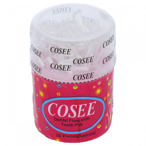 Cosee Dental Floss with Toothpick (25 Pcs Approx) - Interdental Cleaners for Plaque Removal, Gum Care & Fresh Breath Oral Hyg