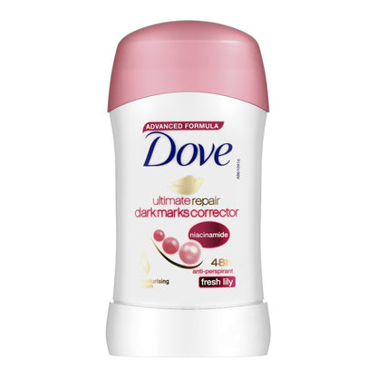 Dove Advanced Formula Ultimate Repair Dark Marks Corrector Niacinamide Fresh Lily 48H Anti-Perspirant Deodorant Stick 40g