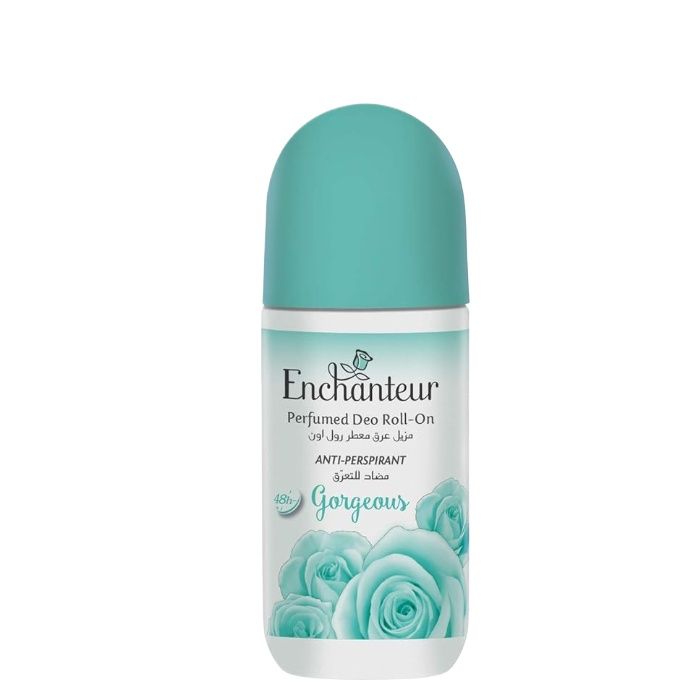 Enchanteur Gorgeous Roll-On Deodorant 50ml – Long Lasting Floral Fragrance Anti-Perspirant for Women Freshness & Odor Protect