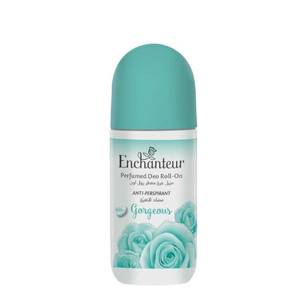 Enchanteur Gorgeous Roll-On Deodorant 50ml – Long Lasting Floral Fragrance Anti-Perspirant for Women Freshness & Odor Protect