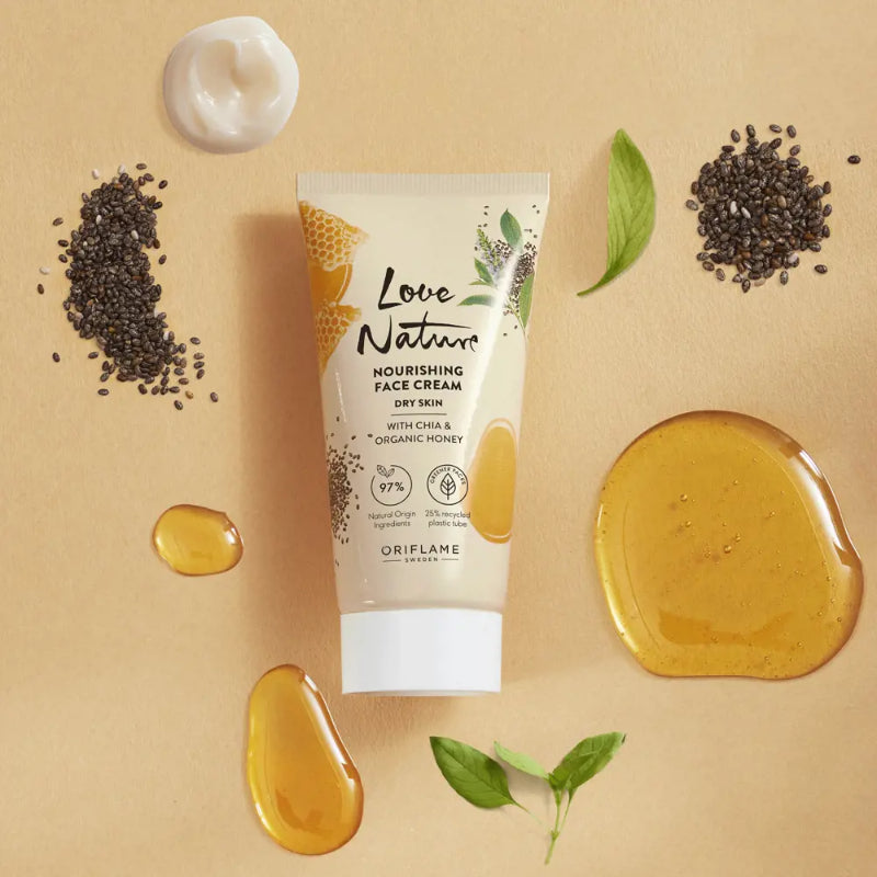 Oriflame Love Nature Nourishing Face Cream With Chia & Honey 50ml