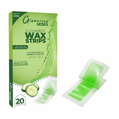 Glamorous Face Body Wax Strips (Cucumber)