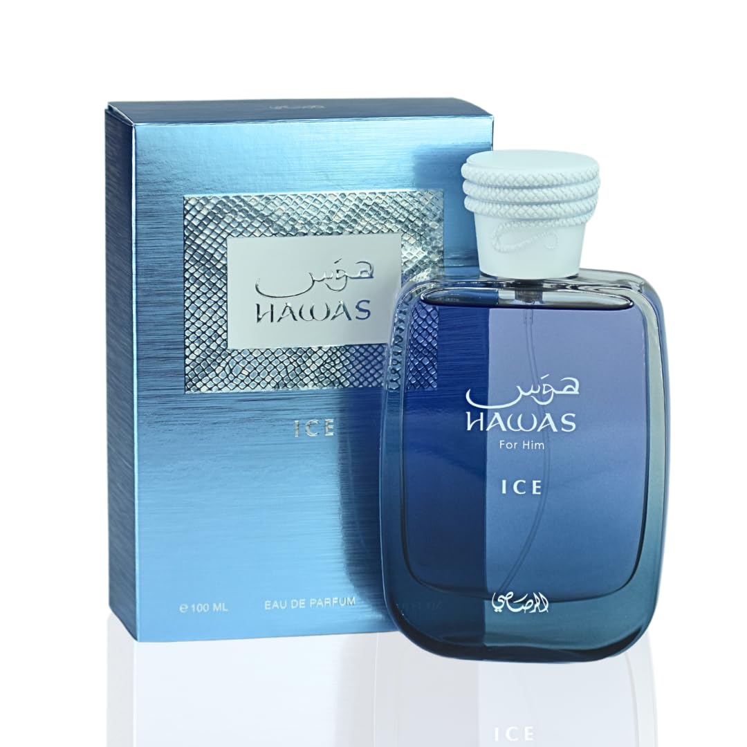 Rasasi Hawas Ice Eau De Parfum Spray for Men 100ml Refreshing & Long-Lasting Masculine Fragrance
